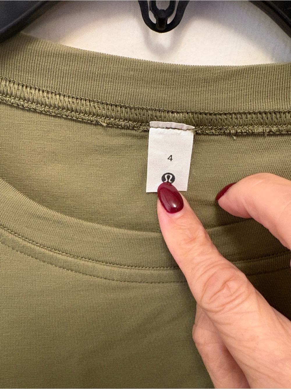 lululemon athletica Olive Green Short Sleeve Crew Tee